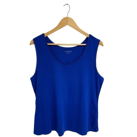 Studio Works women's Basic top sleeveless royal blue size XL - Picture 11 of 11